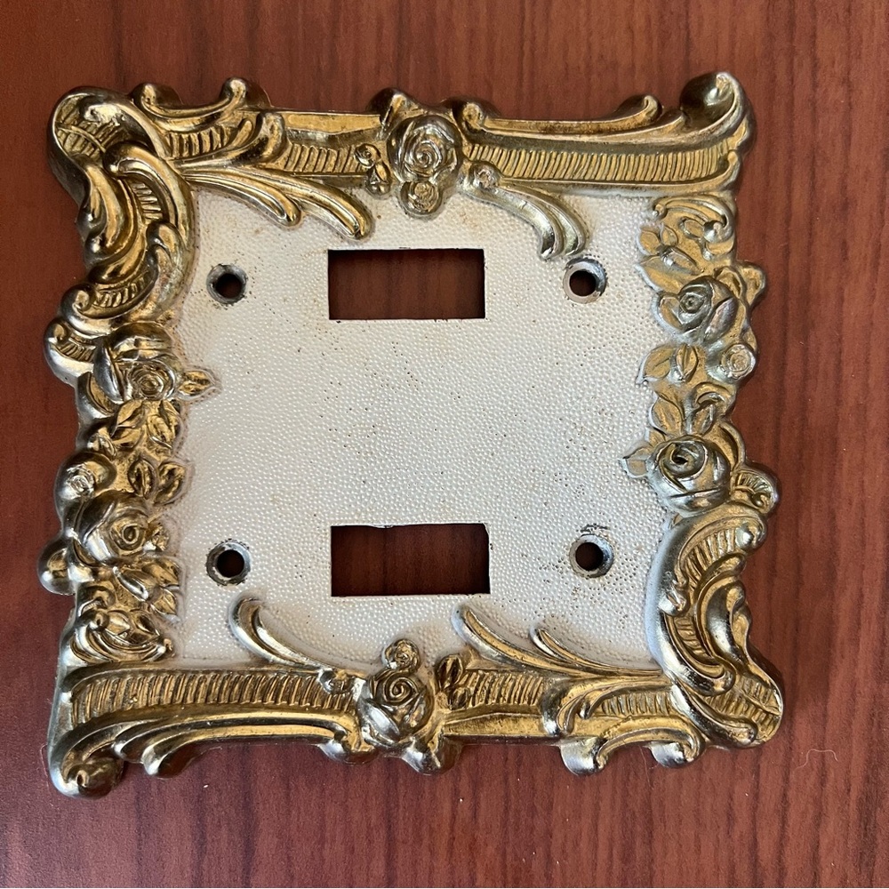 1960s Edmar Creation Switch Cover Plate - 60 TT White No Screws Made In Japan